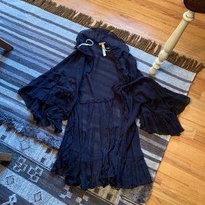 Free People Black Kimono